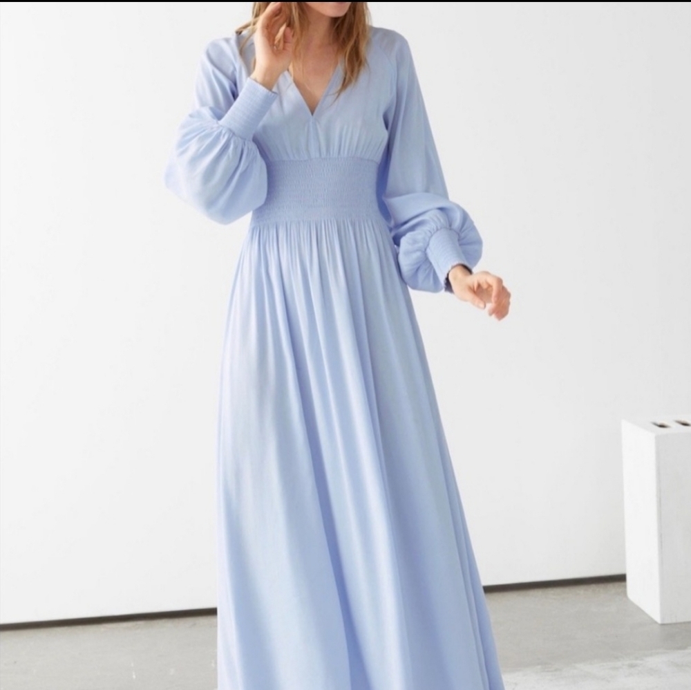 & Other Stories Smock Waist Maxi Dress